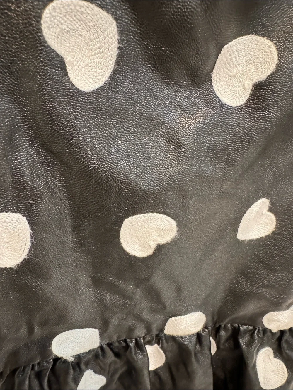 Appaman Black Dress with White Heart Print